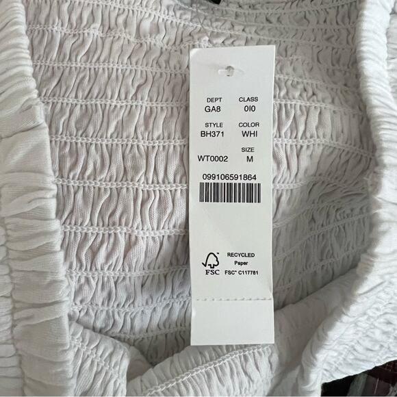 J. Crew Broken-In Jersey Strapless Smocked Top - Picture 4 of 6